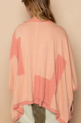 POL Frayed Edge Patchwork Oversized T-Shirt OutfitFlow